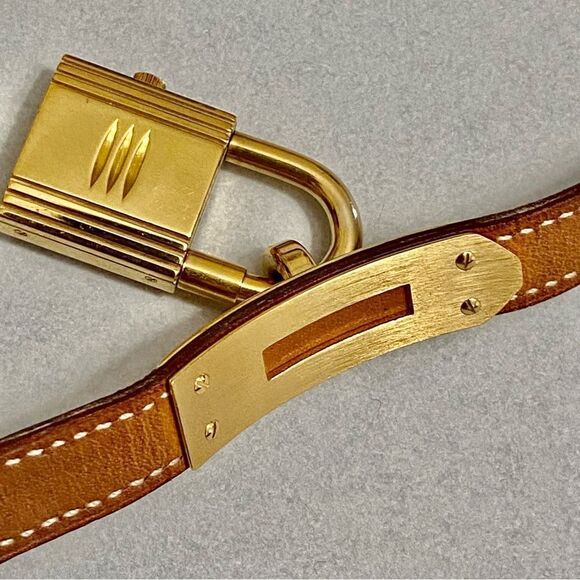 HERMES Kelly Watch Gold Tone Dial Women’s Quartz Watch K01 - Picture 7 of 17